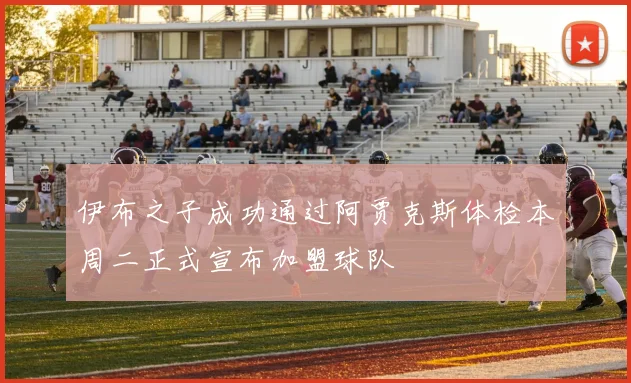 伊布之子成功通过阿贾克斯体检本周二正式宣布加盟球队